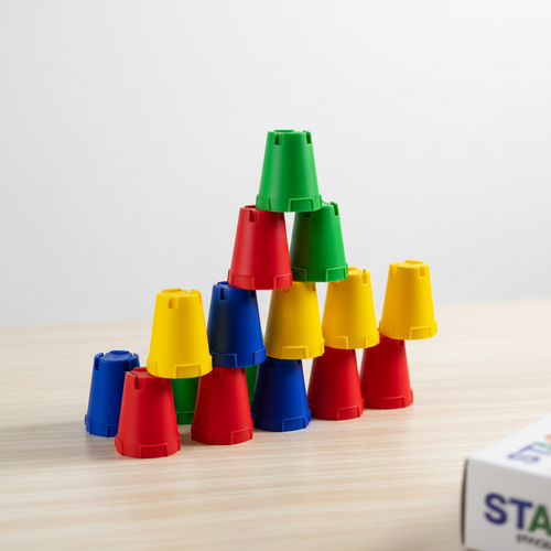 🧩 משחק הכוסות החכם לילדים – 48 יחידות